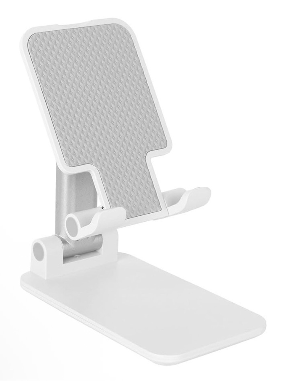 White Adjustable Tablet & Phone Stand - Universal Foldable Holder